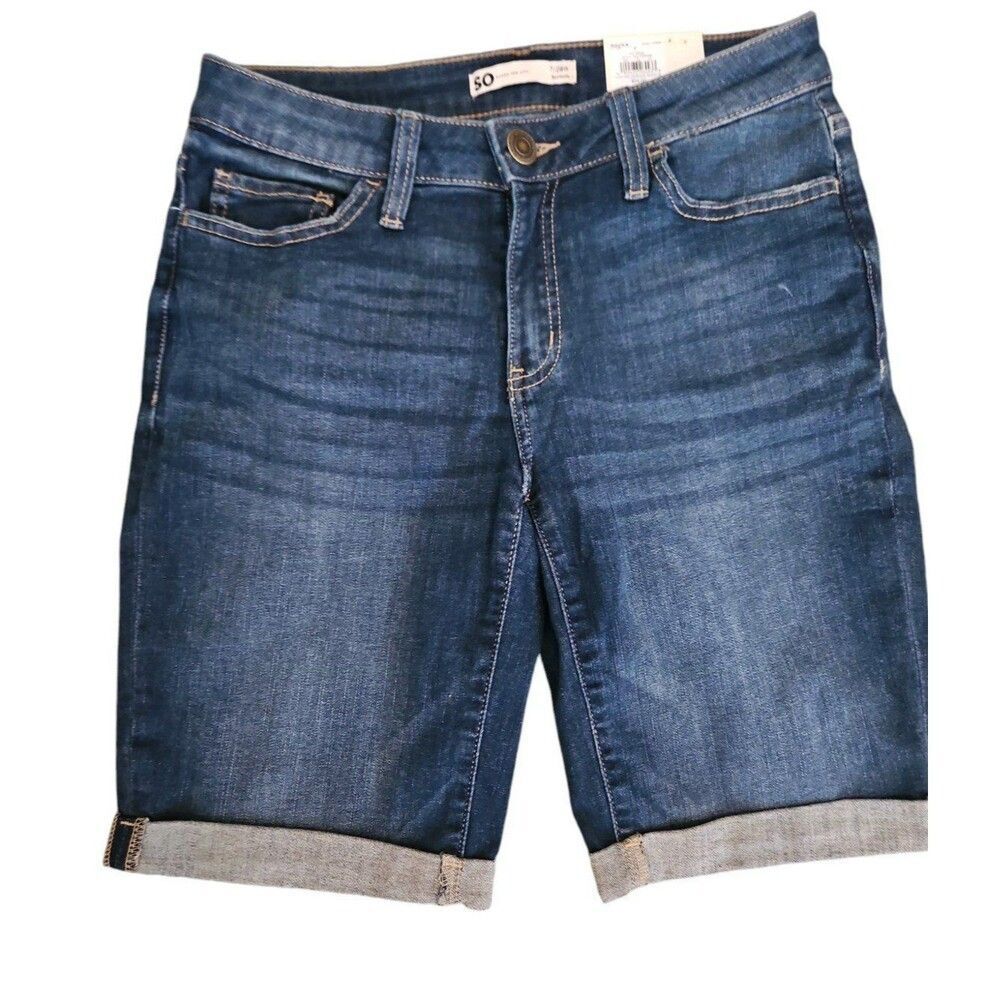 SO Juniors BERMUDA JEAN SHORTS SZ 7/28